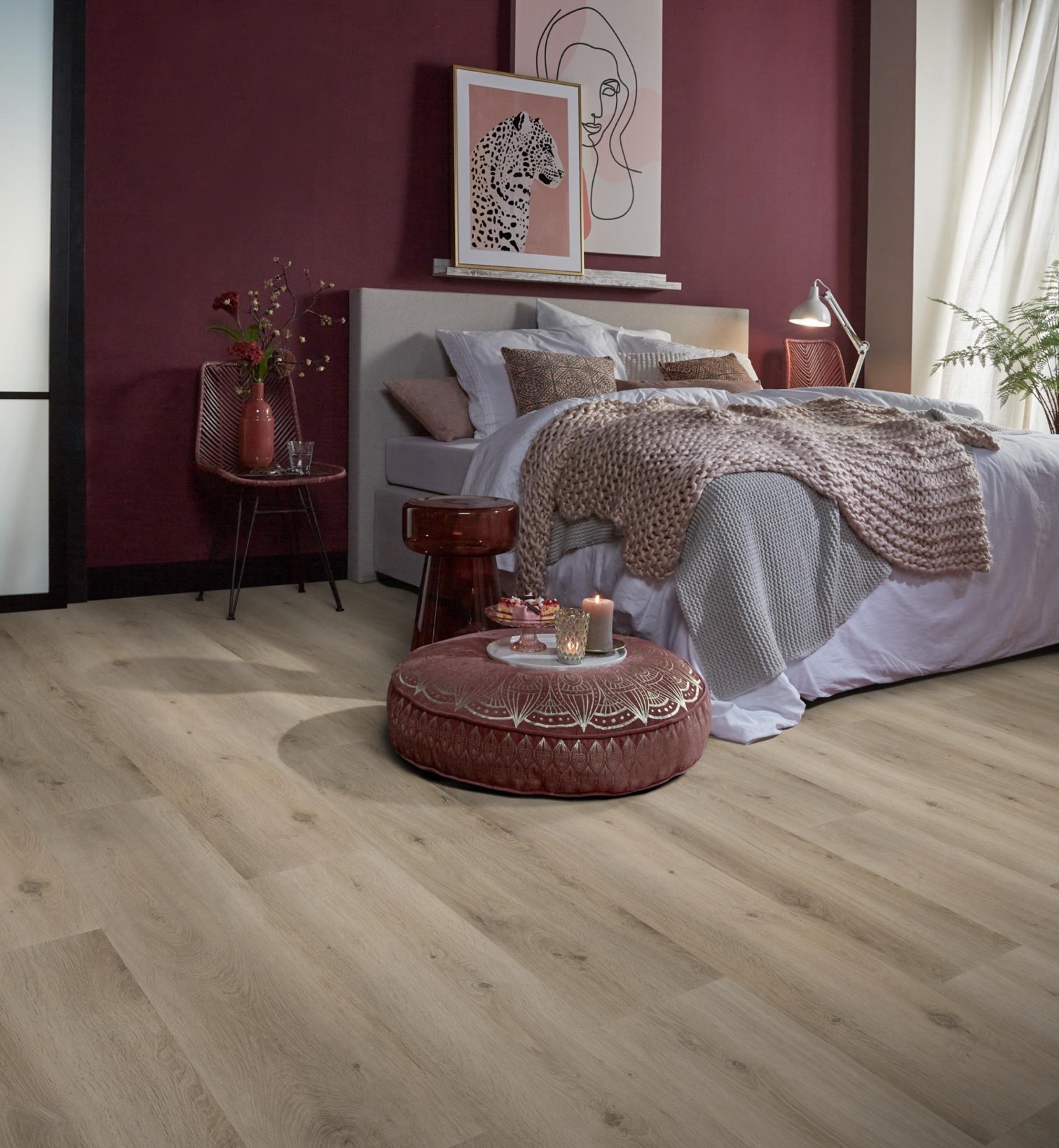 Laminaat - Ambiant Ingelstad eiken grijs beige - Bruin