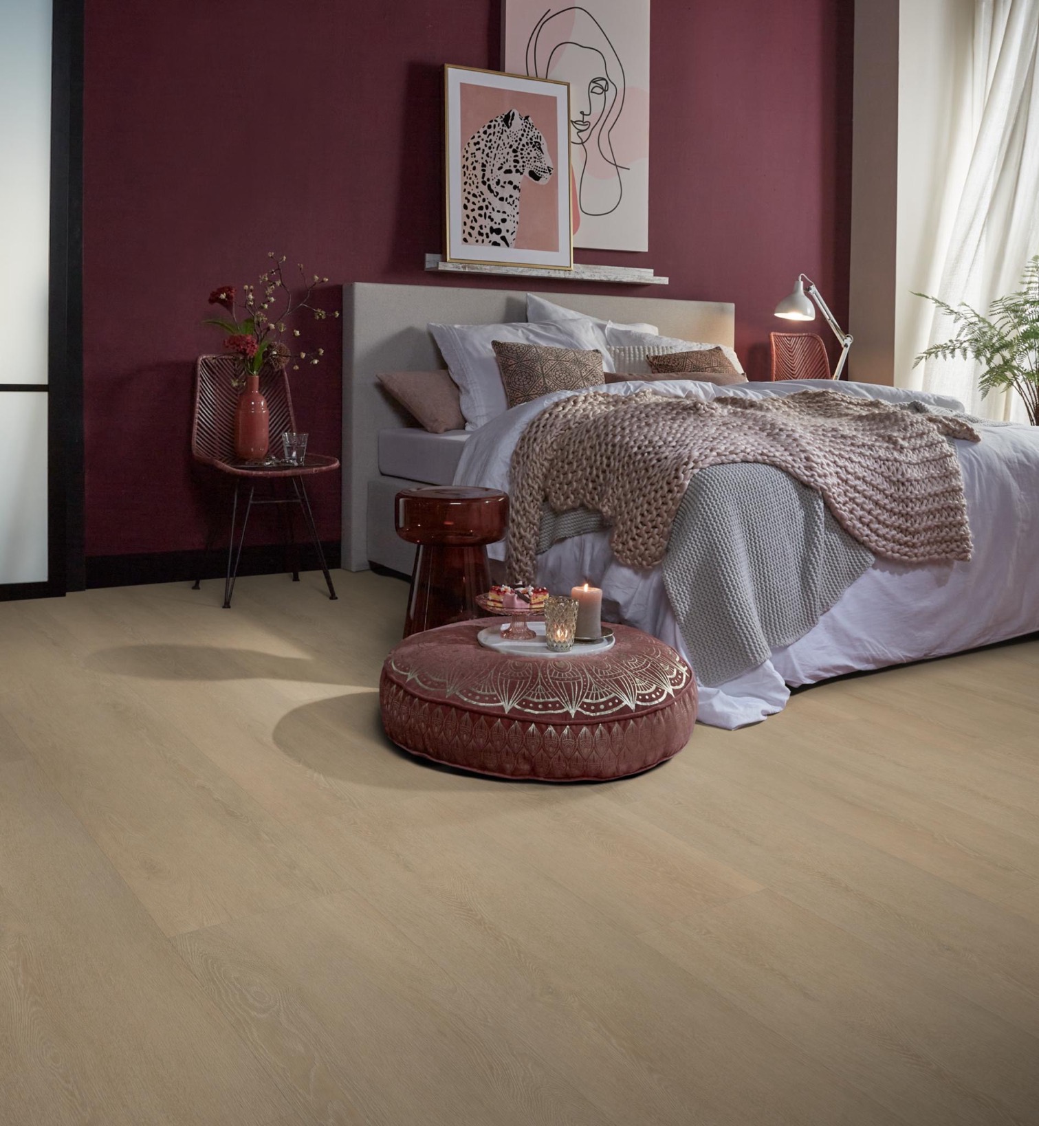 Click PVC - vtwonen Wide board click SRC warm natural - Bruin