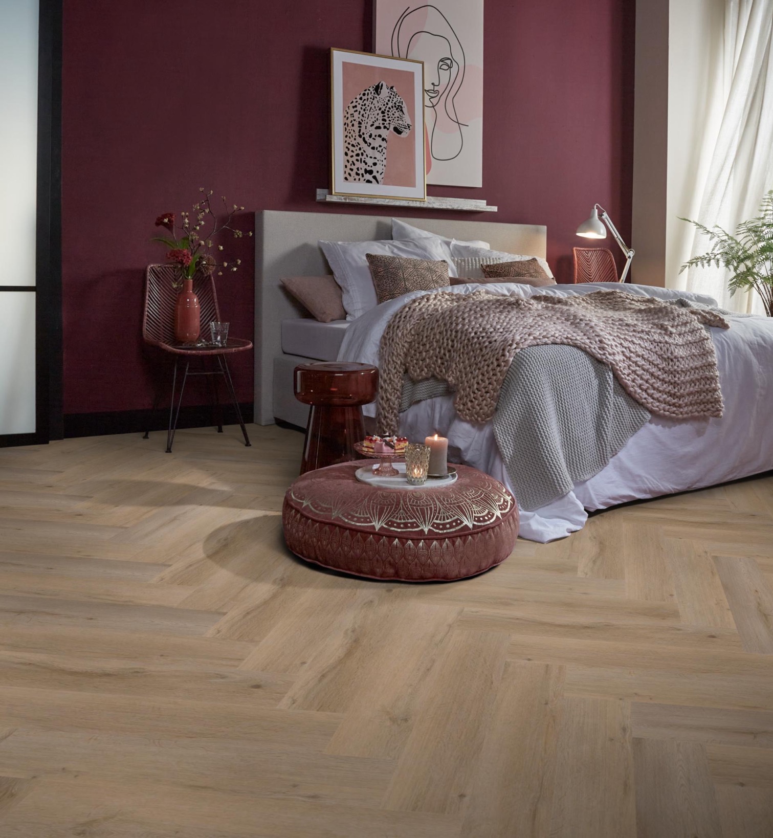 Click PVC - Ambiant Spigato Vivero visgraat click SRC smoky - Bruin