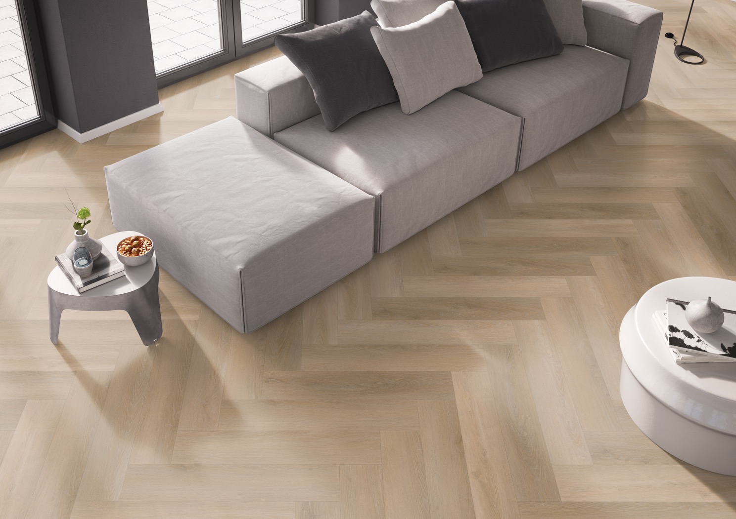 Click PVC - Belakos Attico visgraat XL 81 | Rigid Click - Bruin