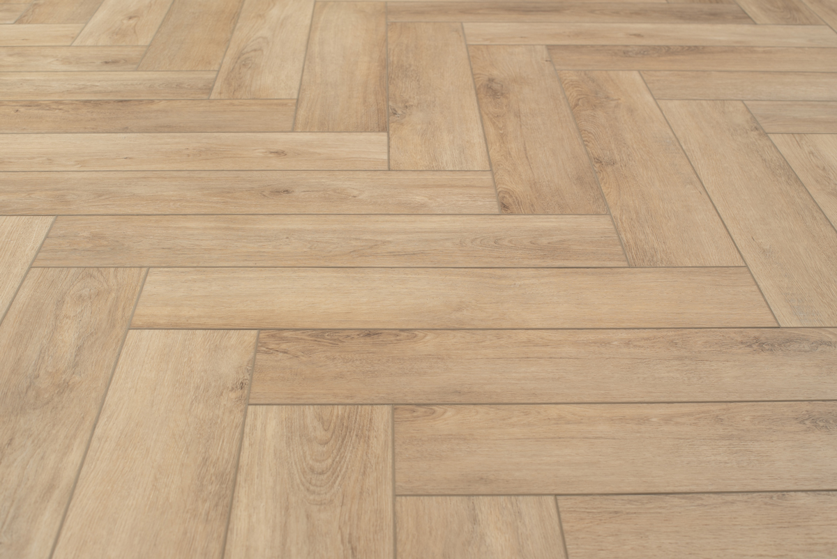 Click PVC - Floer Visgraat Click Click PVC - IJssel Onbehandeld - Bruin