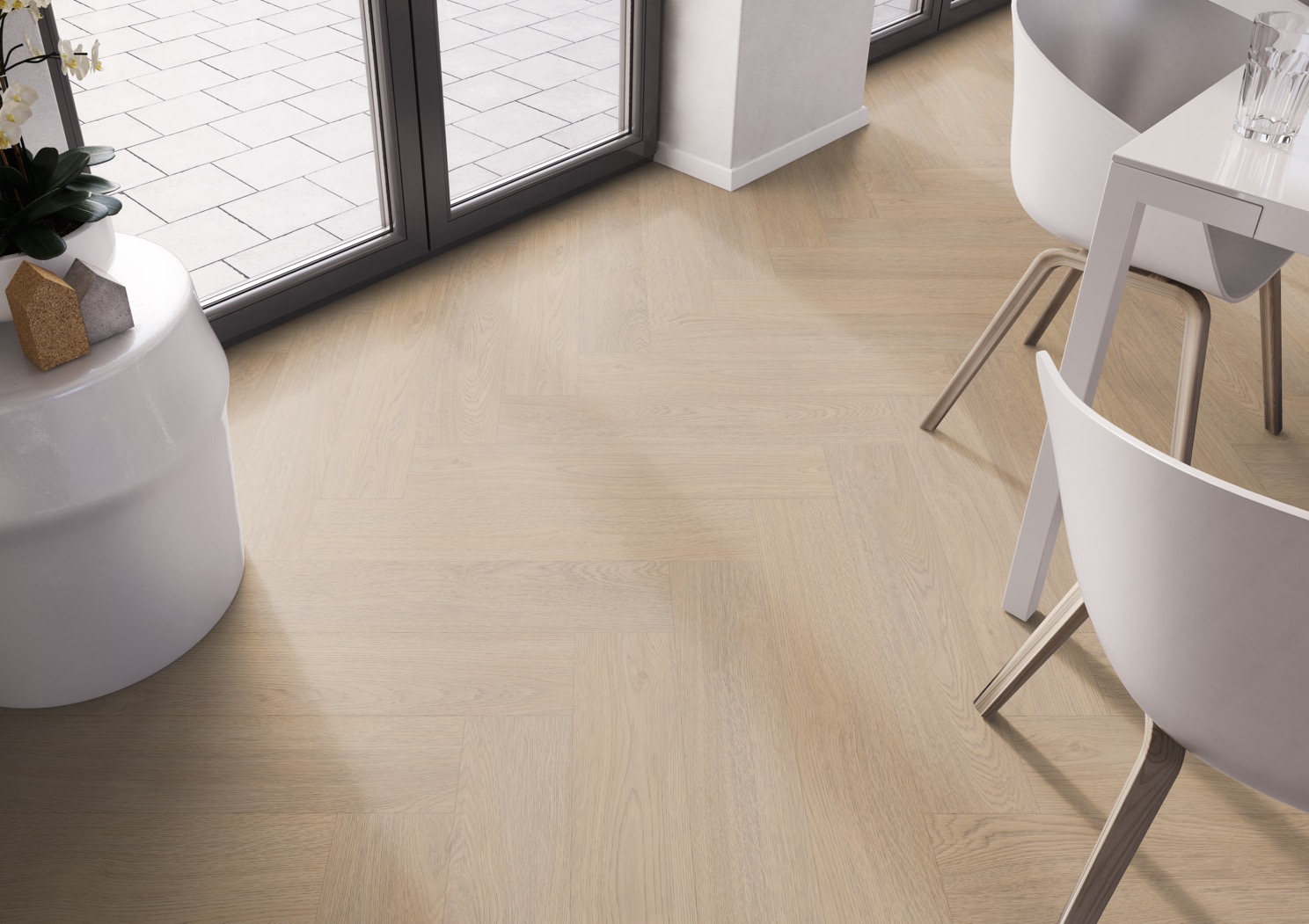 Click PVC - Belakos Terreno visgraat XL 61 | Rigid Click - Bruin