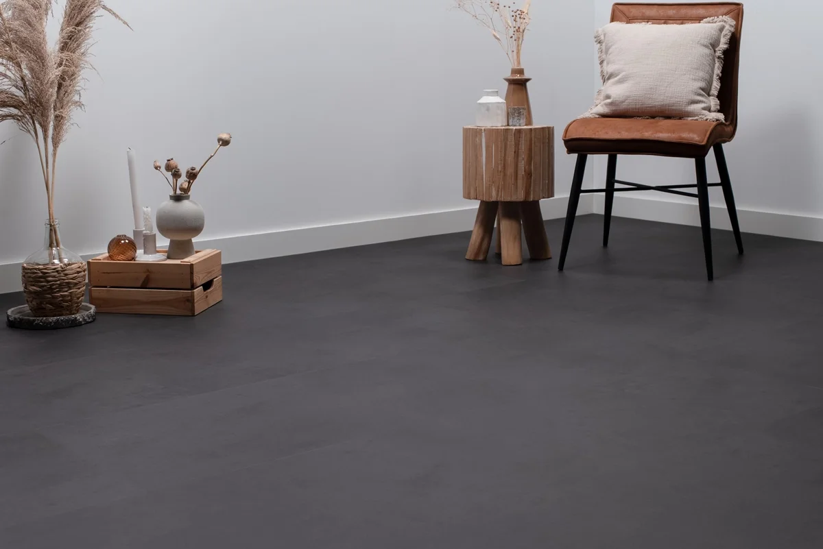 Floer Tegel PVC - Betonlook Zwart - Afbeelding 7