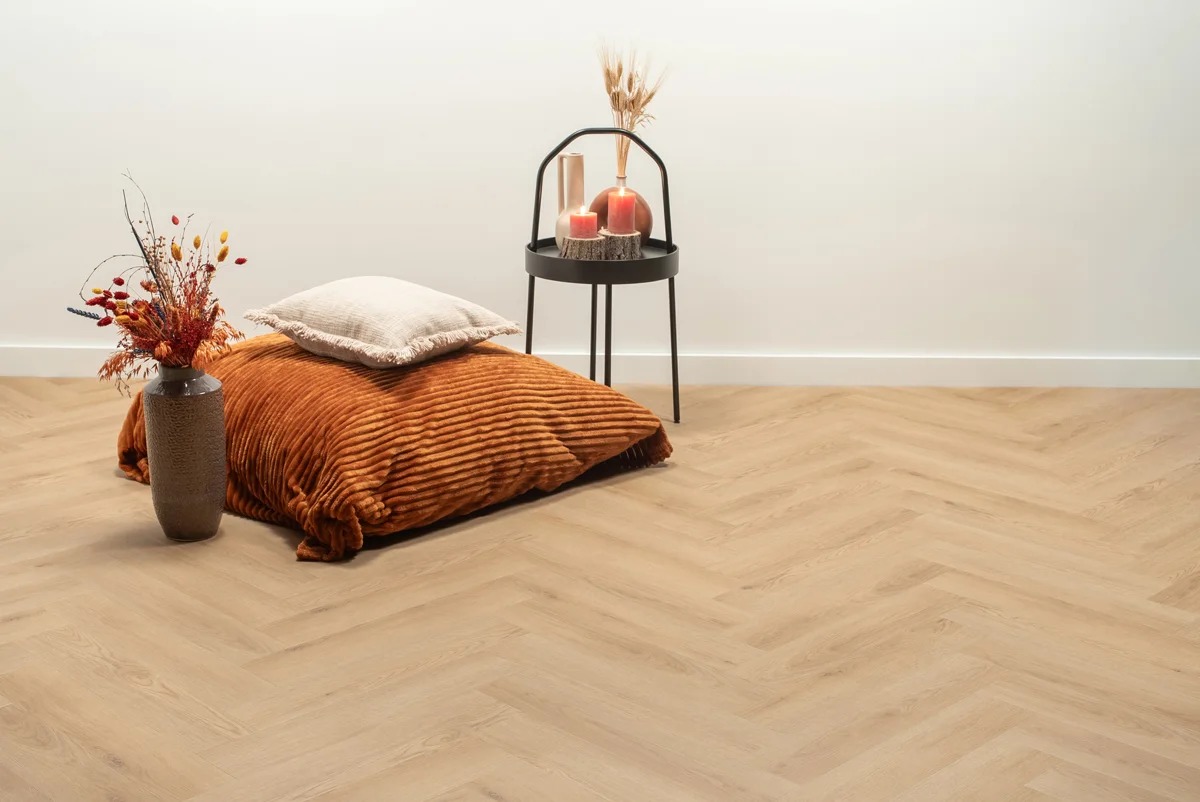 Floer Visgraat Click PVC - Natuur Eiken - Afbeelding 7