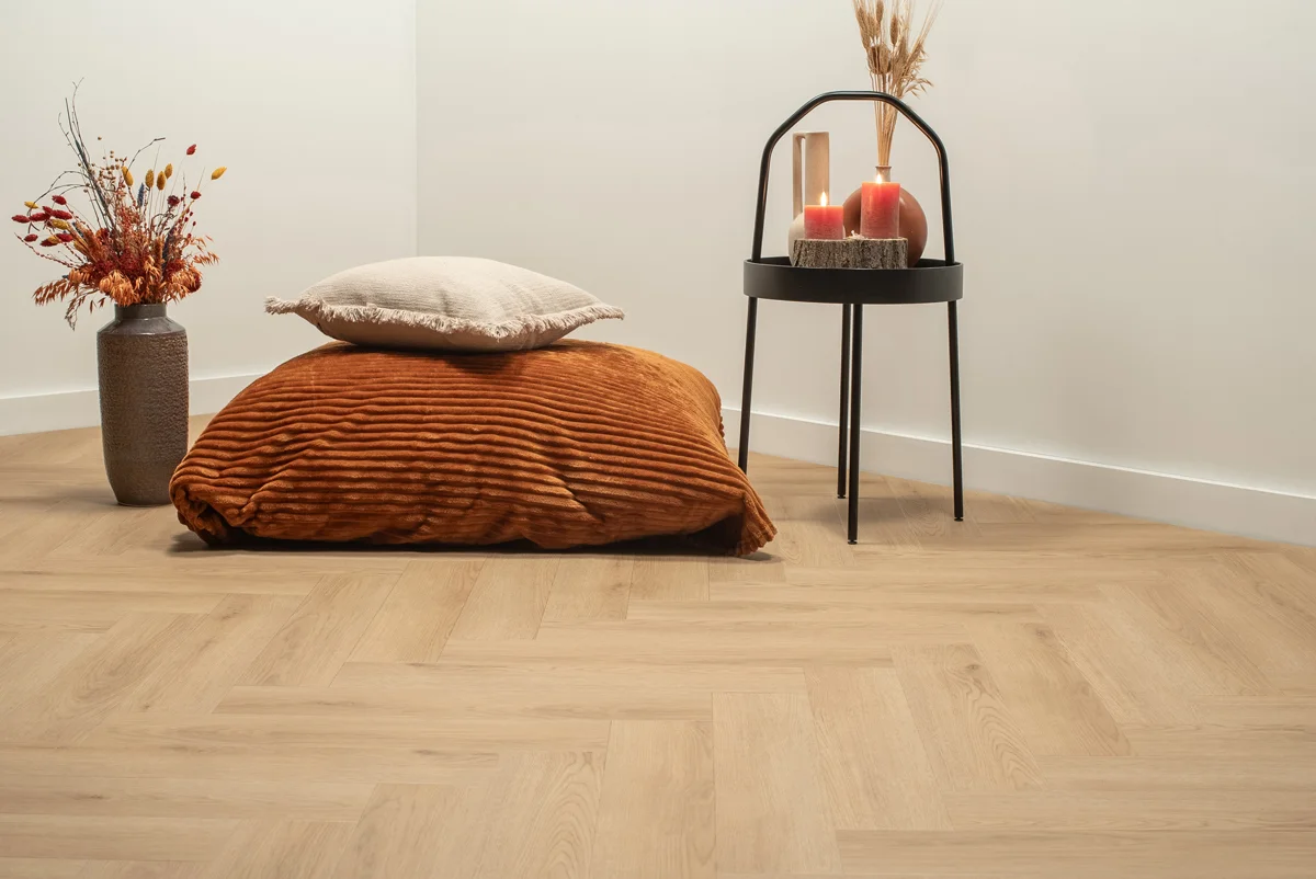 Floer Visgraat Click PVC - Natuur Eiken - Afbeelding 9