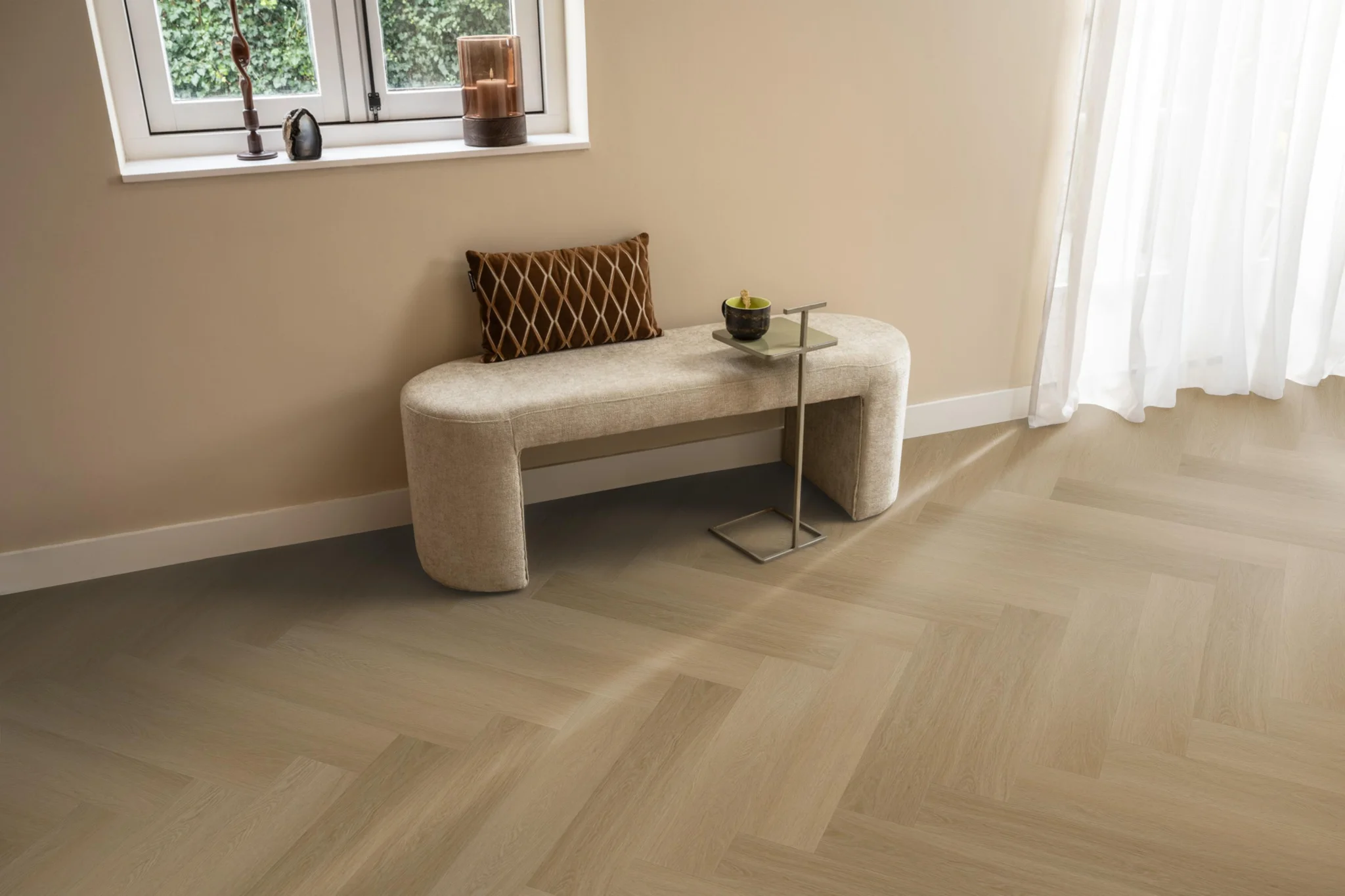 Ambiant Spigato Estino visgraat dryback warm oak - Afbeelding 8