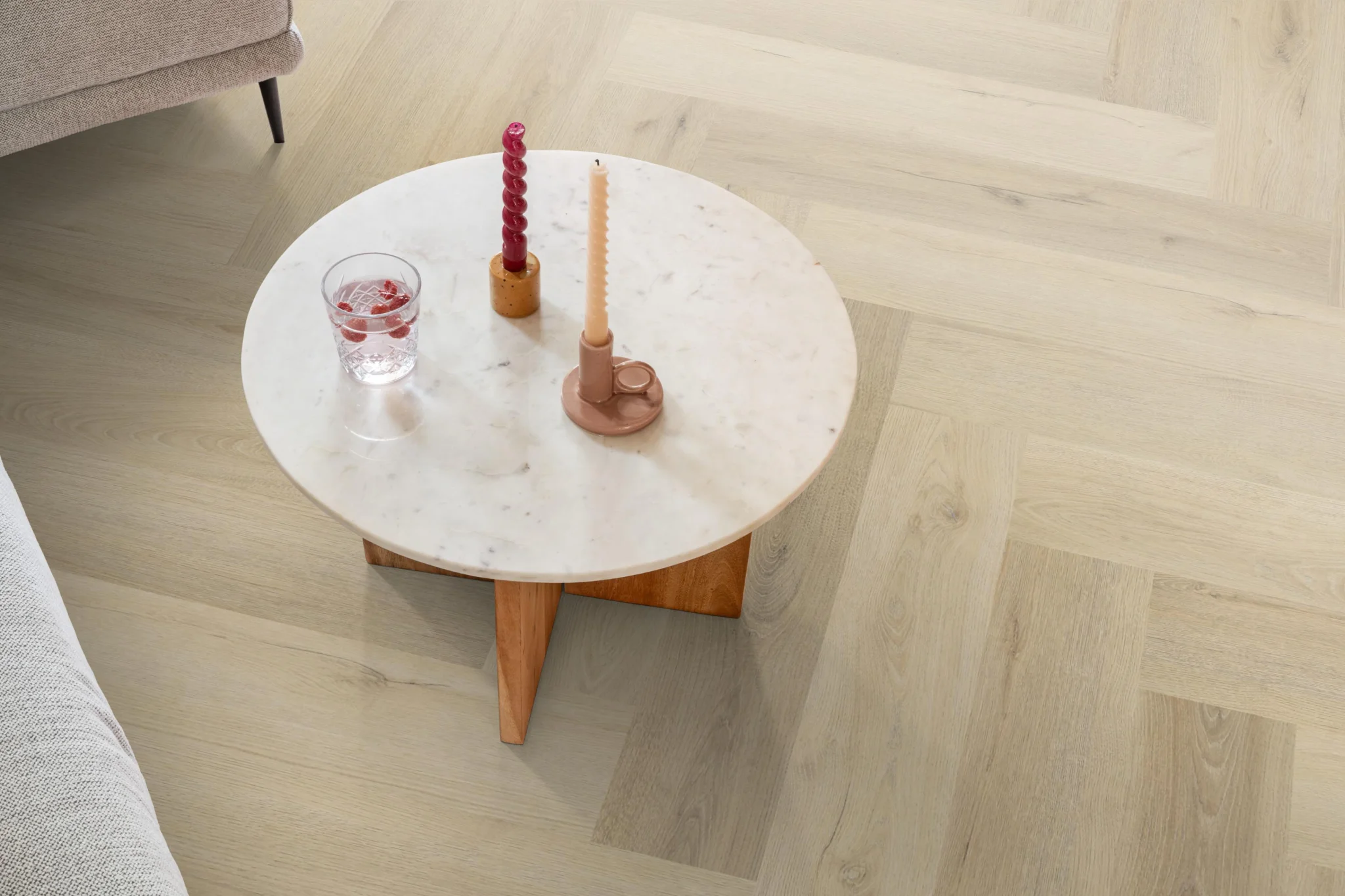 Ambiant Spigato xl Valento visgraat dryback warm beige - Afbeelding 3