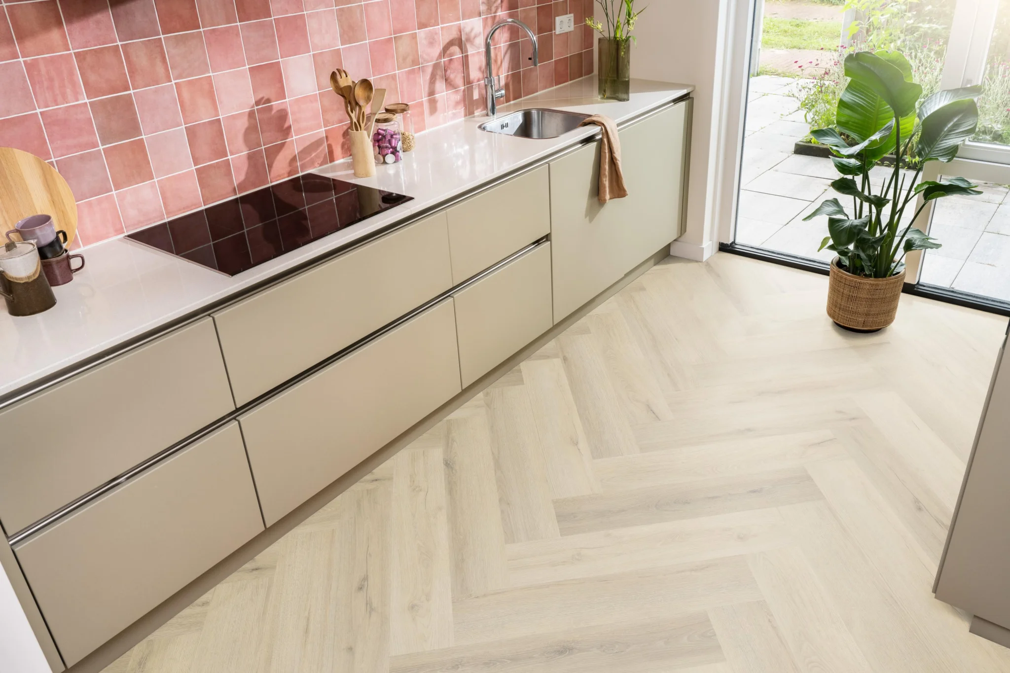Ambiant Spigato xl Valento visgraat dryback warm beige - Afbeelding 5