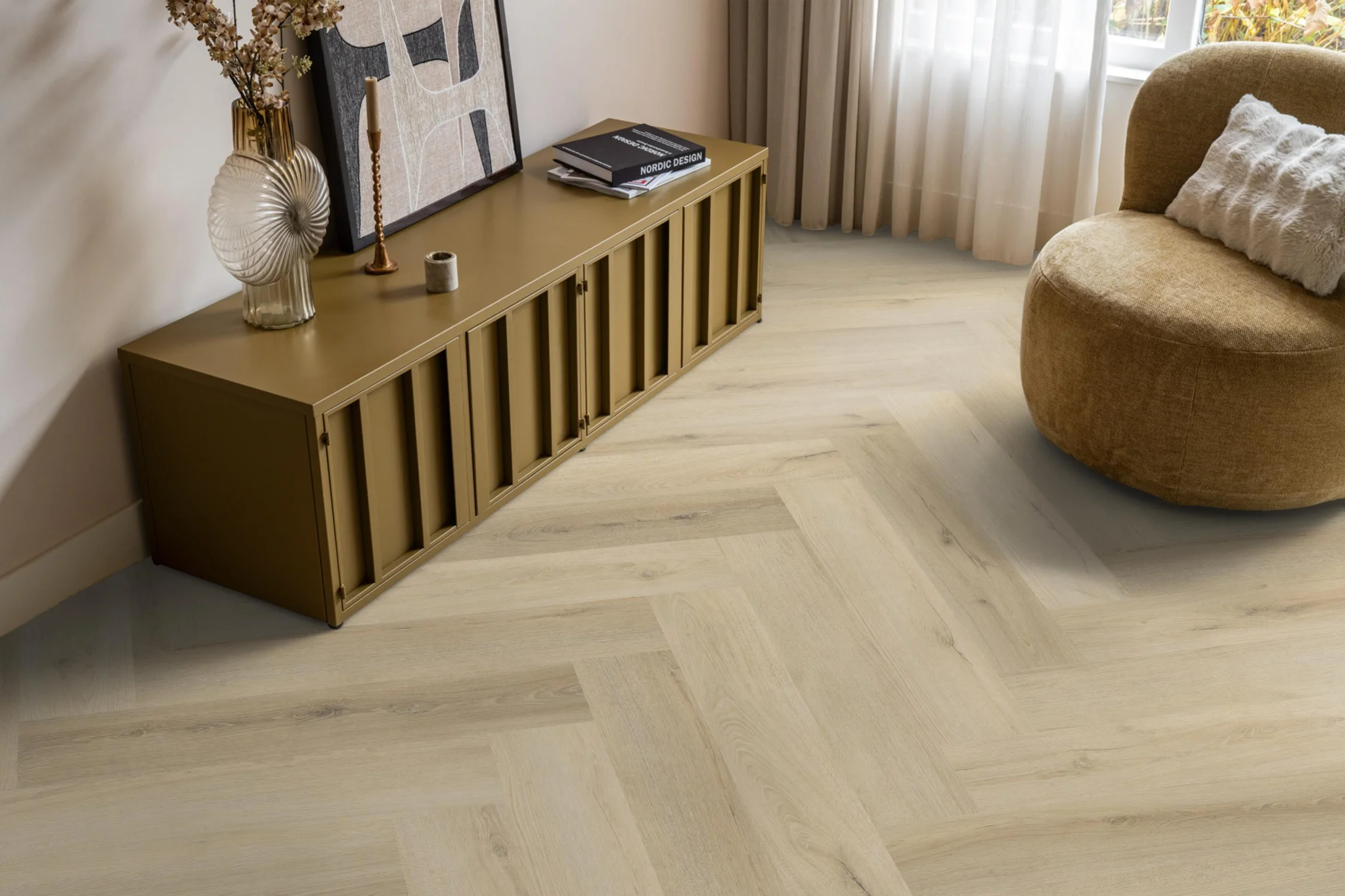 Ambiant Spigato xl Valento visgraat dryback warm beige - Afbeelding 10